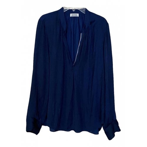 Pre-owned Zadig & Voltaire Blouse In Navy