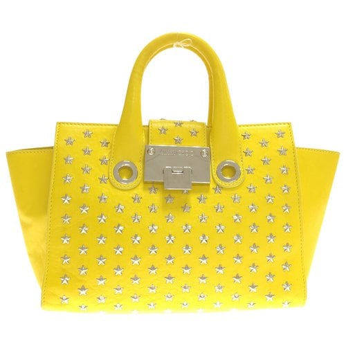 Pre-owned Jimmy Choo Riley Leather Tote In Yellow