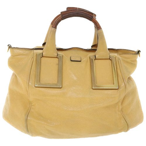 Pre-owned Chloé Ethel Leather Handbag In Yellow