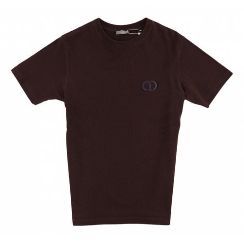 Pre-owned Dior T-shirt In Burgundy