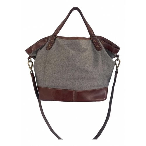 Pre-owned Ralph Lauren Leather Handbag In Grey