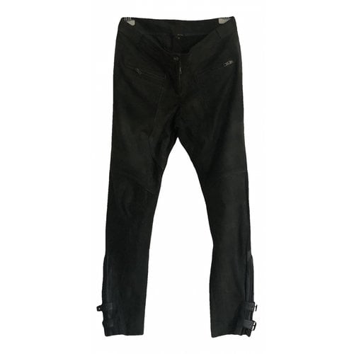 Pre-owned Maje Trousers In Green