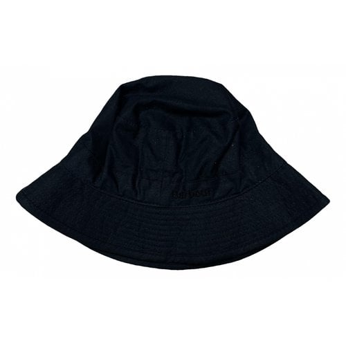 Pre-owned Barbour Hat In Navy