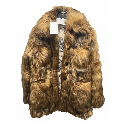 Pre-owned Zadig & Voltaire Fall Winter 2020 Faux Fur Coat In Brown