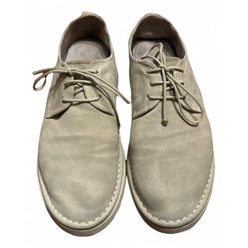 Pre-owned Marsèll Leather Lace Ups In Grey