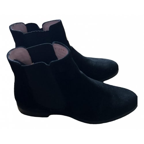 Pre-owned Pretty Ballerinas Ankle Boots In Black