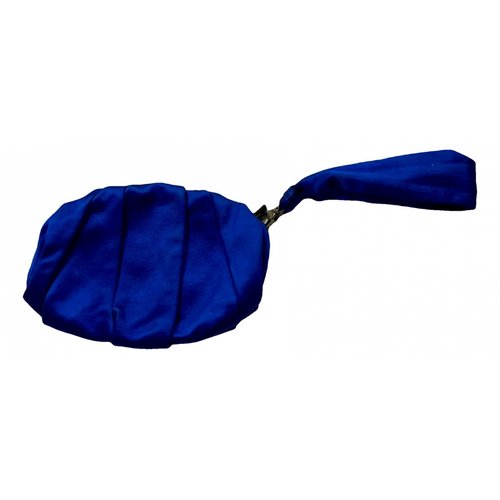 Pre-owned Bcbg Max Azria Cloth Clutch Bag In Blue