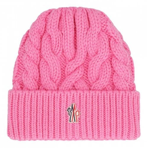 Pre-owned Moncler Wool Cap In Pink