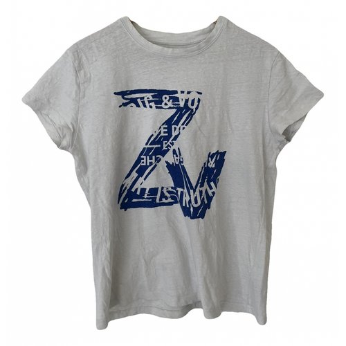 Pre-owned Zadig & Voltaire Linen T-shirt In White