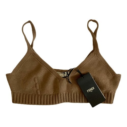 Pre-owned Fendi Cashmere Knitwear In Brown