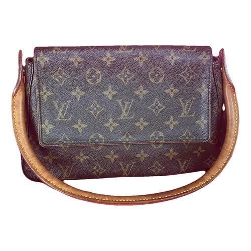 Pre-owned Louis Vuitton Looping Leather Clutch Bag In Brown