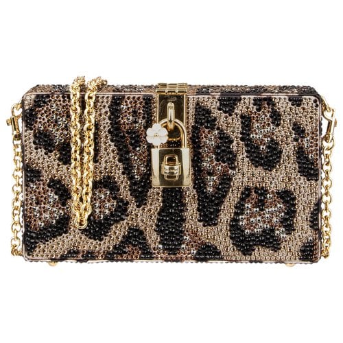 Pre-owned Dolce & Gabbana Clutch Bag In Brown