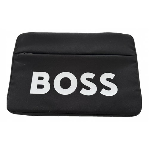 Pre-owned Hugo Boss Cloth Small Bag In Black