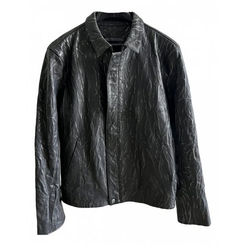 Pre-owned John Varvatos Leather Jacket In Black