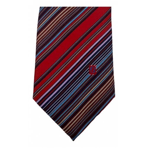 Pre-owned Fendi Silk Tie In Red