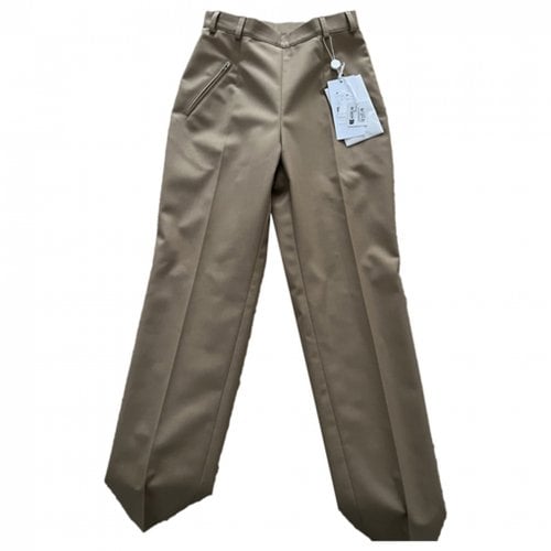 Pre-owned Maison Margiela Straight Pants In Camel