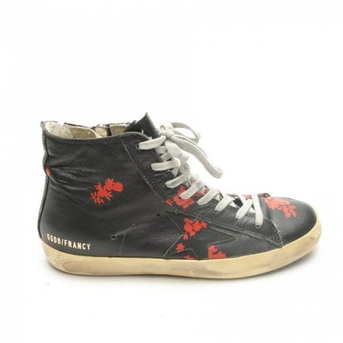 Pre-owned Golden Goose Leather Trainers In Red