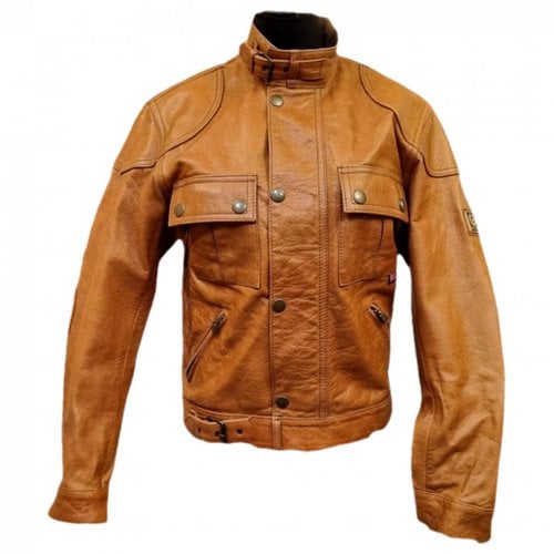 Pre-owned Belstaff Leather Biker Jacket In Camel