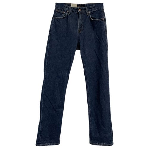 Pre-owned Nudie Jeans Straight Jeans In Blue