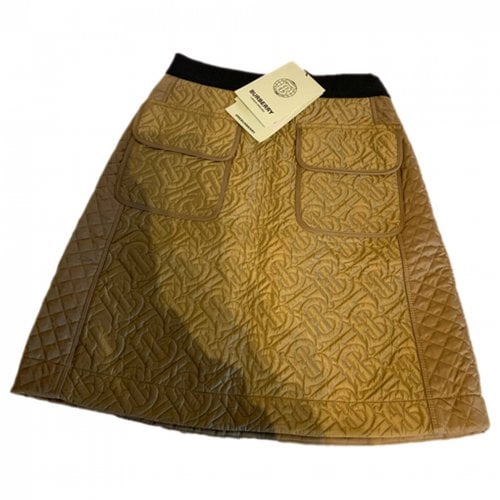 Pre-owned Burberry Mini Skirt In Gold