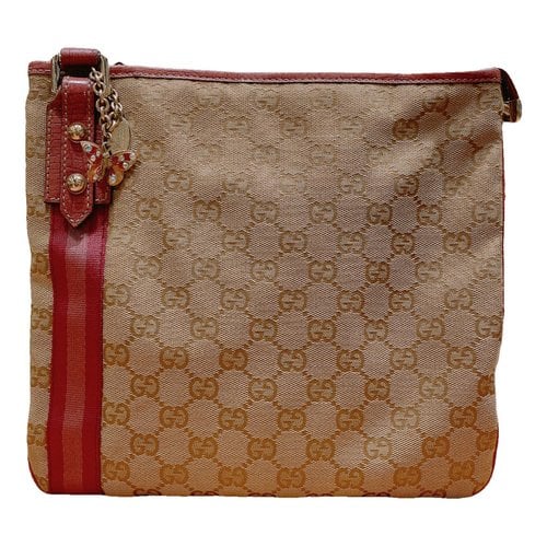 Pre-owned Gucci Cloth Crossbody Bag In Brown