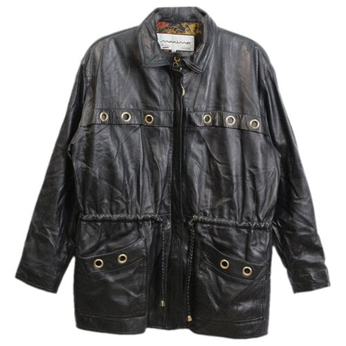 Pre-owned Maxime Simoens Leather Jacket In Black