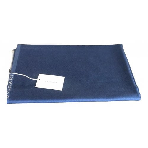 Pre-owned Bvlgari Cashmere Scarf In Blue
