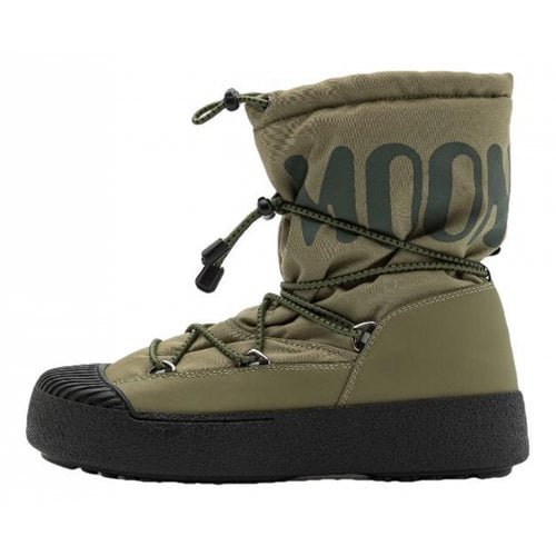 Pre-owned Moon Boot Boots In Green