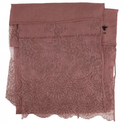 Pre-owned Dior Cashmere Scarf In Pink