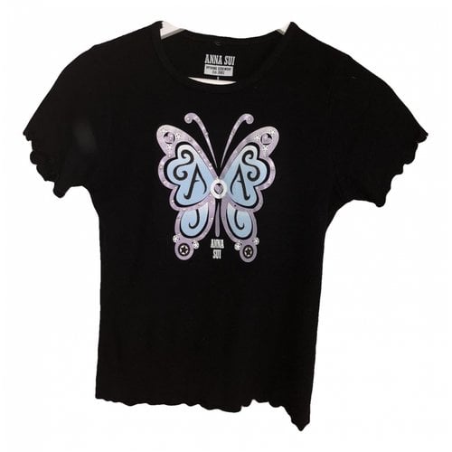 Pre-owned Anna Sui T-shirt In Black