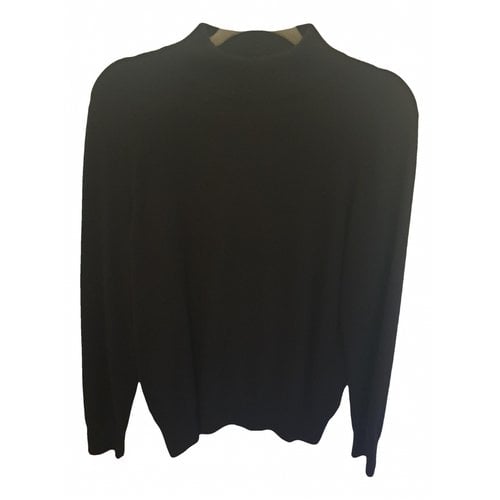 Pre-owned Sandro Cashmere Sweatshirt In Black