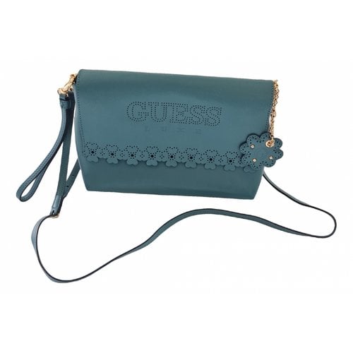 Pre-owned Guess Leather Crossbody Bag In Blue