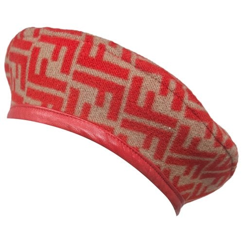Pre-owned Fendi Wool Beret In Red