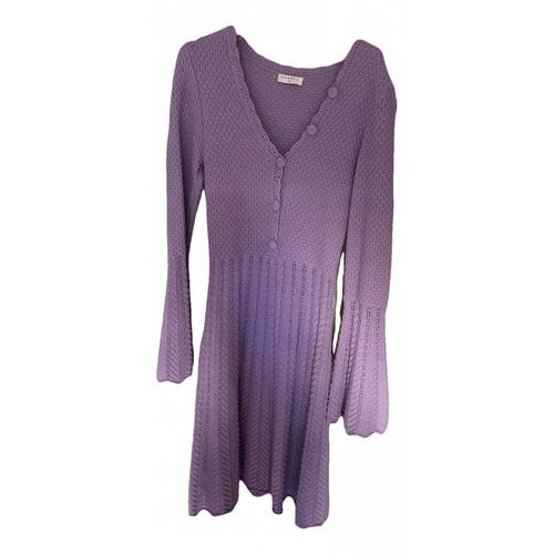 Pre-owned Sandro Mid-length Dress In Purple