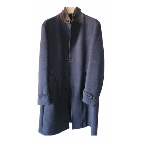 Pre-owned Ermenegildo Zegna Wool Coat In Blue