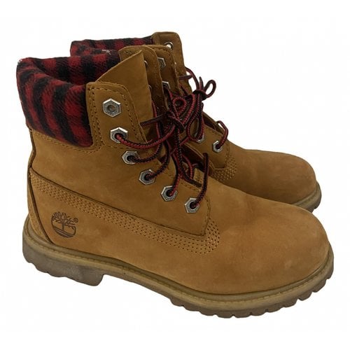 Pre-owned Timberland Ankle Boots In Brown