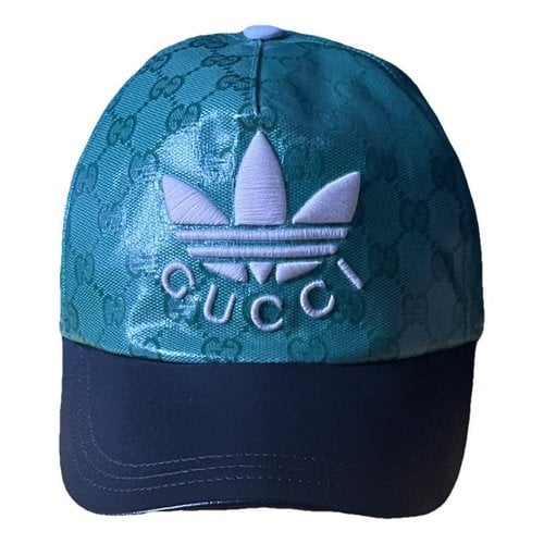 Pre-owned Gucci Leather Hat In Green