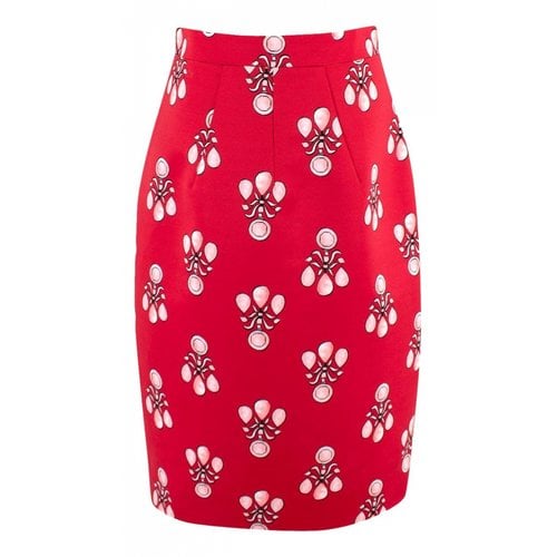 Pre-owned Emilia Wickstead Silk Skirt In Red