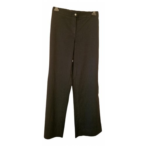 Pre-owned Loro Piana Wool Large Pants In Black