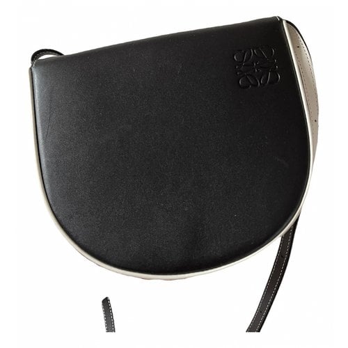 Pre-owned Loewe Heel Leather Crossbody Bag In Black