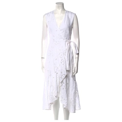 Pre-owned Rebecca Taylor Linen Mid-length Dress In White