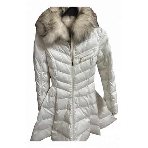 Pre-owned Elisabetta Franchi Faux Fur Puffer In White