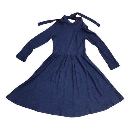 Pre-owned Max & Co Wool Mid-length Dress In Blue