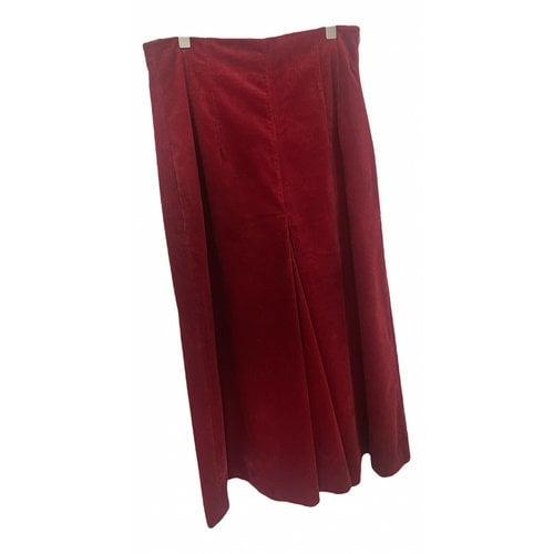 Pre-owned Max Mara Trousers In Red