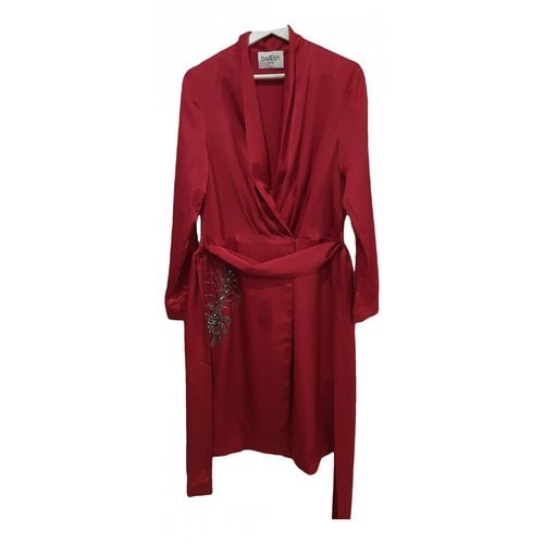 Pre-owned Ba&sh Mid-length Dress In Red