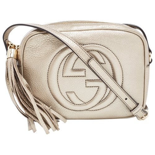 Pre-owned Gucci Leather Handbag In Gold