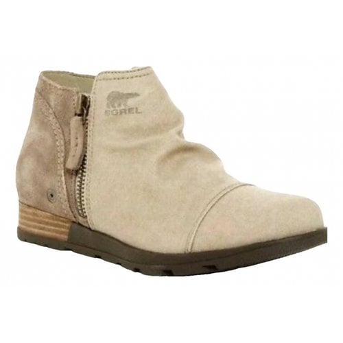 Pre-owned Sorel Cloth Boots In Camel