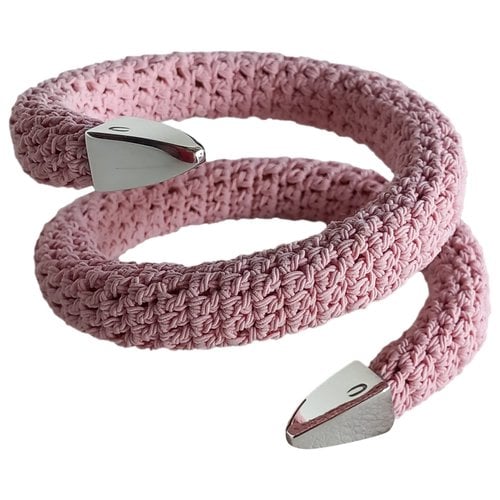 Pre-owned Bottega Veneta Silver Bracelet In Pink