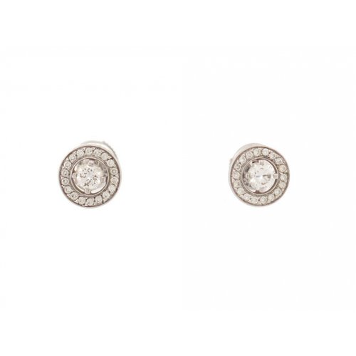 Pre-owned Boucheron Ava White Gold Earrings In Silver