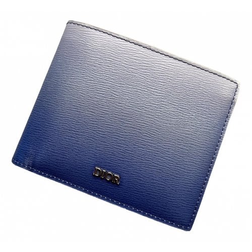 Pre-owned Dior Leather Small Bag In Blue